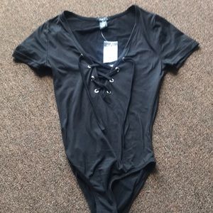 Short Sleeve Black Body suit